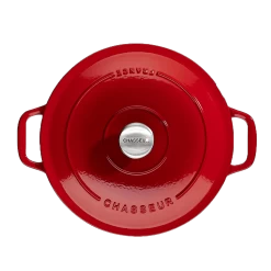 Chasseur Braadpan 6,1 Liter ø 28 Cm Gietijzer Rood -Boetiekwinkel voor keukengerei round casserole rubis01 2