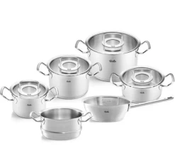 Fissler Original Profi Pannenset Met Sauteuse, Stoominzet En Glasdeksel Rvs 6-delig