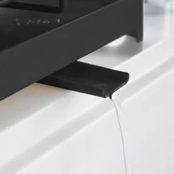 Yamazaki Tower Afdruiprek Staal Zwart -Boetiekwinkel voor keukengerei sink drainer wire basket tower black 3