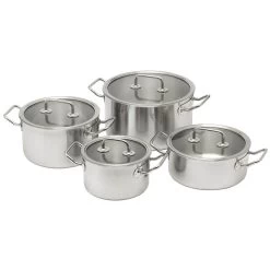 Spring Brigade Pannenset Met Glasdeksels 4-delig