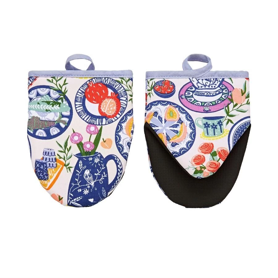 Ulster Weavers Mediterranean Plates Kleine Ovenwant Katoen Blauw 2 Stuks 3 Ulster Weavers Mediterranean Plates Kleine Ovenwant Katoen Blauw 2 Stuks