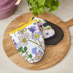 Ulster Weavers Wildflowers Kleine Ovenwant Katoen Geel 2 Stuks -Boetiekwinkel voor keukengerei wildflowers mitt klein 1