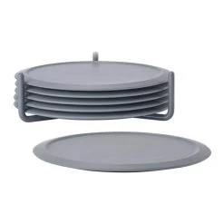 Zone Denmark Singles Onderzetters ø 10 Cm Silicone Donkergrijs 6 Stuks